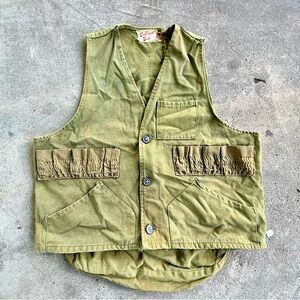 Vintage 1950’s bullseye bill hunting vest distressed XS